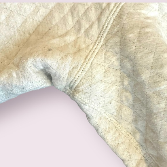 EUC Marine Layer Size XL Reversible Quilted Pullover Sweatshirt Cream and Blue - Picture 3 of 5